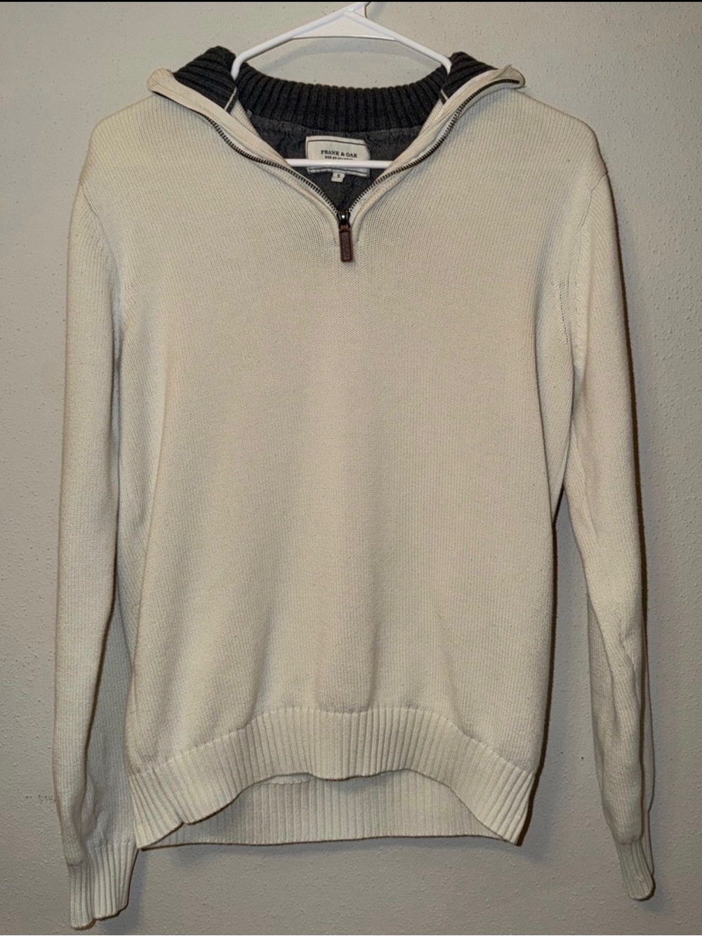 Frank & Oak Quarter Zip Sweater